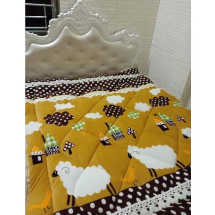 👉🏷️COMBO Chăn lông cừu 3 lớp dày siêu ấm phồng 🏷️🏷️ Ảnh tự chụp 100%)+ THẢM CÙNG MÀU