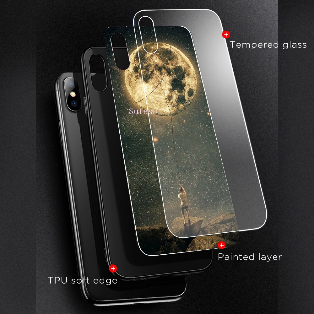 Samsung Galaxy A10s A20s A30S A50S A50 A70S Ốp điện thoại mặt kính cường lực cứng in họa tiết