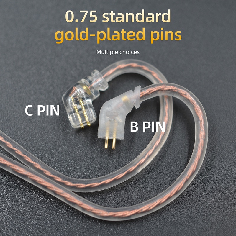 Dây cáp nâng cấp bằng đồng không mạ ô xi sử dụng cho KZ OFC cable High purity oxygen-free copper flat upgrade line 2Pin for ZS10 EDX EDC ZST ZSN ZEX Pro X