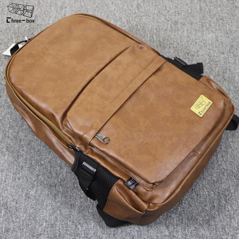 Balo da PU hàng chính hãng Three Box