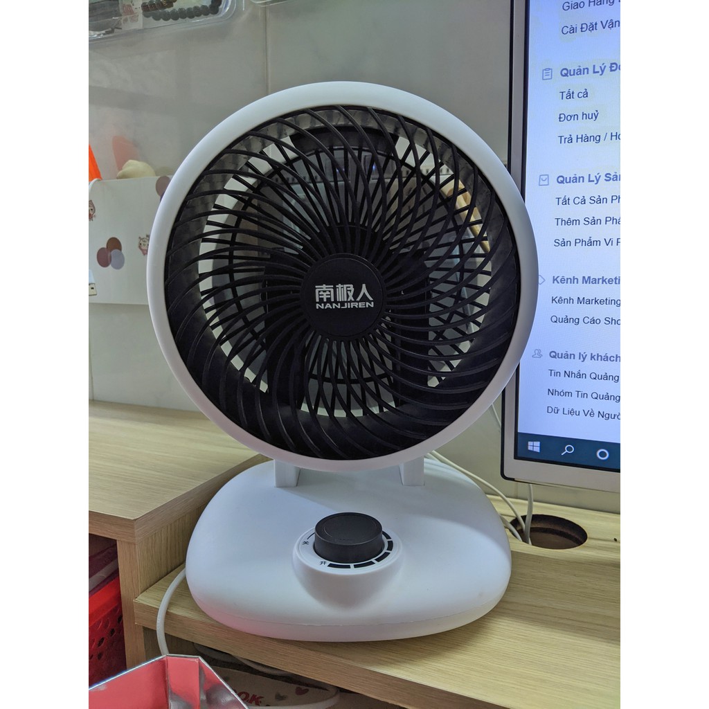 (CÓ SẴN) Quạt để bàn Nanjiren - Siêu mạnh - Điều chỉnh tốc độ và hướng gió - Hàng nội địa Trung cao cấp
