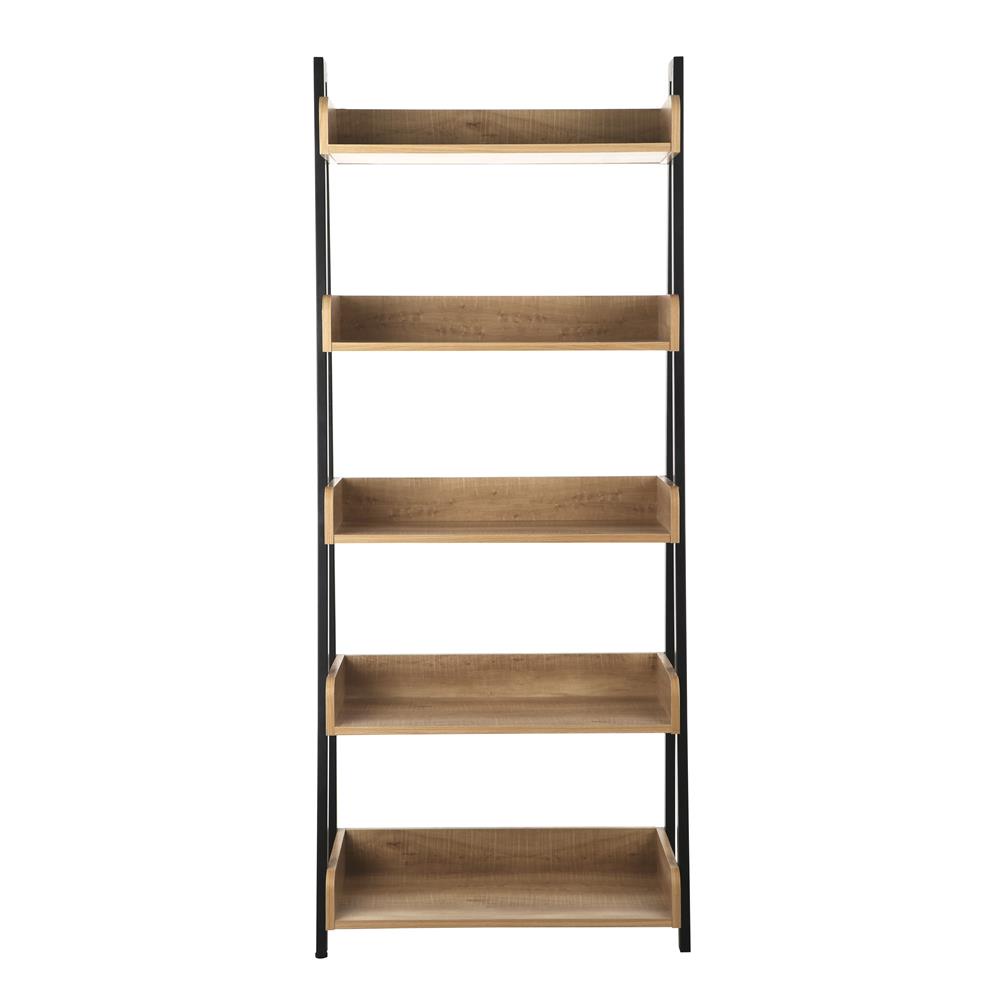 HomeBase FURDINI Bộ kệ 5 tầng MDF khung thép GEBBER Thái Lan W76xH160xD33cm màu gỗ