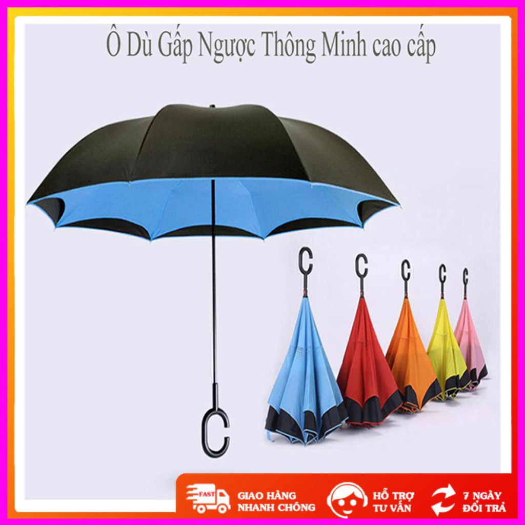 Ô Dù Gấp Ngược Dùng Cho Ô Tô, Ô Dù Đóng Mở Ngược Thông Minh, Ô Dù Xếp Ngược