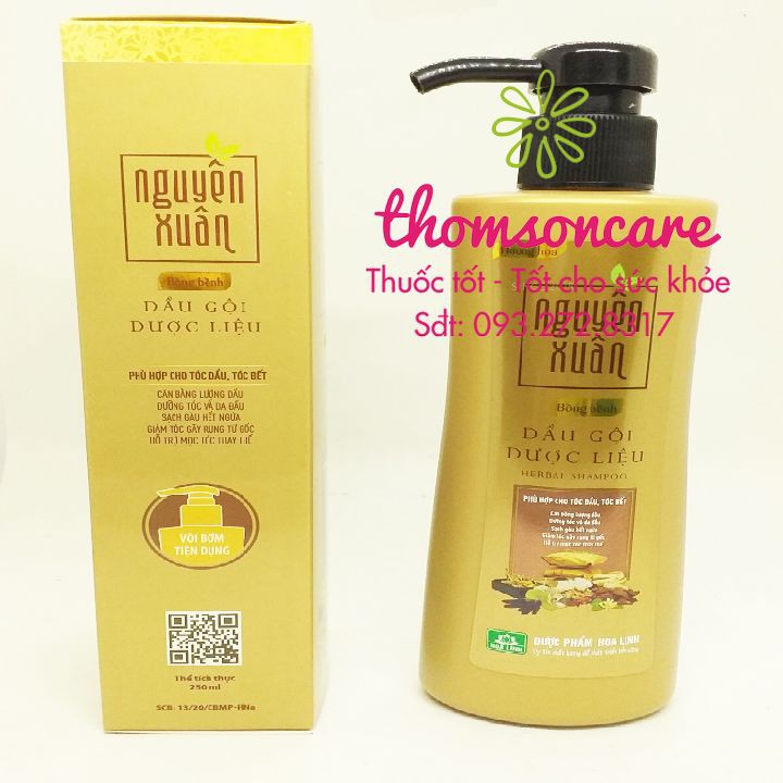 Dầu gội dược liệu Nguyên Xuân Vàng - Dành cho người tóc dầu, tóc bết - Chai có vòi tiện dụng | BigBuy360 - bigbuy360.vn