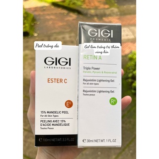 Combo làm trắng giảm thâm gigi ester peel Retin A lightening gel