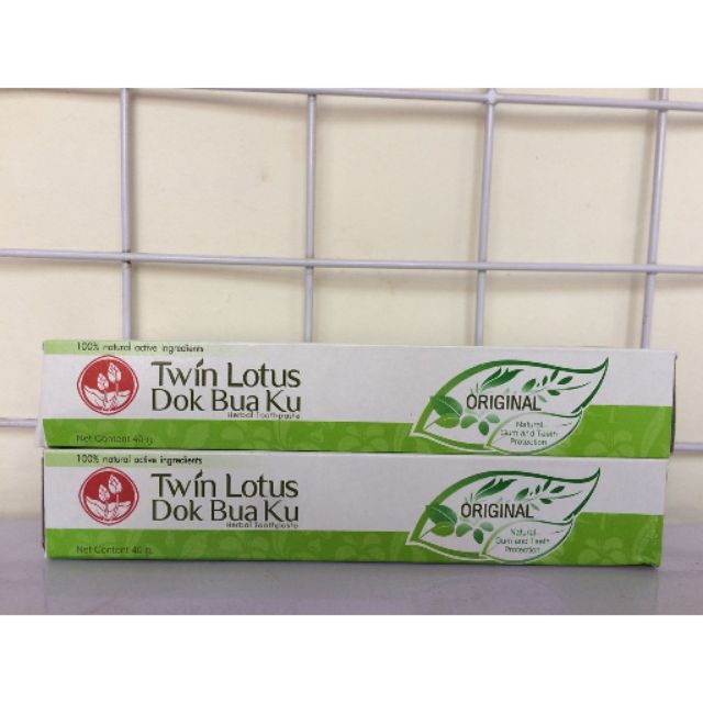 Kem đánh răng thảo dược Twin Lotus 40gr Thái lan ( Dok bua ku )