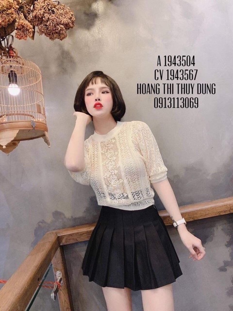 Chân Váy Tennis xếp ly dây kéo HÌNH THẬT TRẢI SÀN