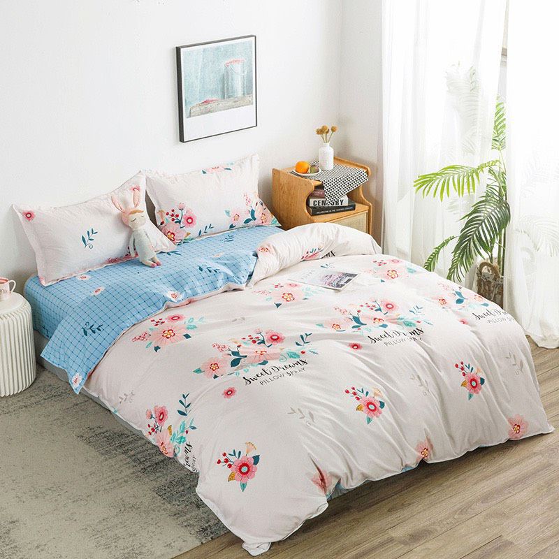 Bộ chăn ga cao cấp 🌺 𝗙𝗥𝗘𝗘 𝗦𝗛𝗜𝗣 🌺 bộ chăn ga gối cotton poly nhập khẩu 4 món , nhiều mẫu nhiều hình