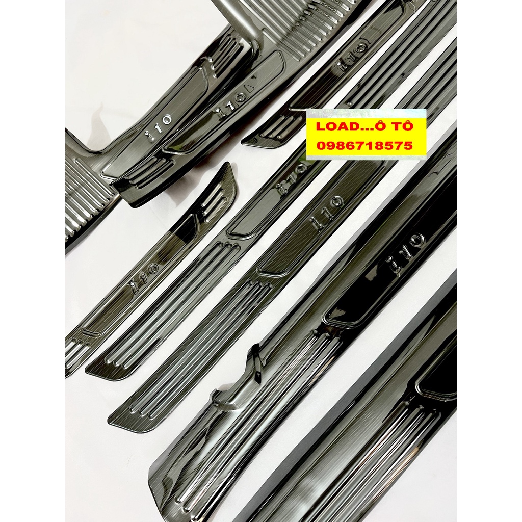 Ốp Bậc Cửa, Nẹp Bước Chân Xe Huyndai I10 2022-23 Mẫu Titan Cao Cấp