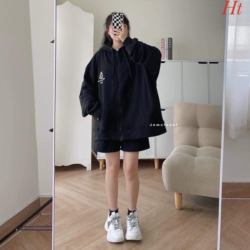 Áo khoác nỉ cotton khoá trái tim H2A868