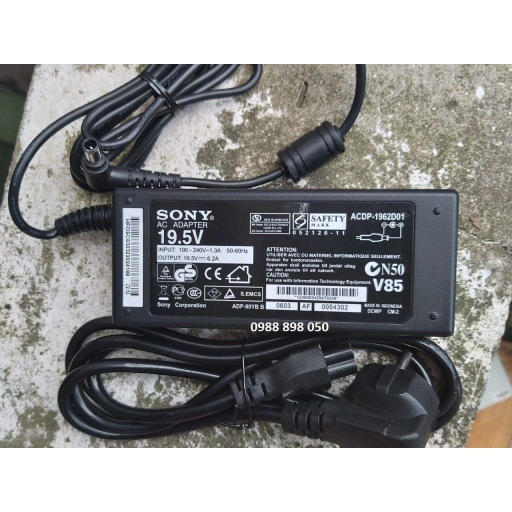 [FREESHIP 99K]_ADAPTOR- NGUỒN TIVI SONY 19.5V 6.2A CHÍNH HÃNG