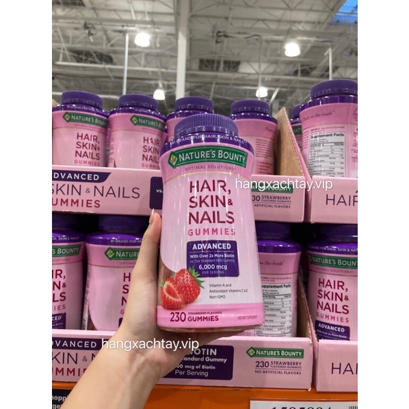 Mẫu Mới Gấp Đôi Biotin - Kẹo dẻo hair nails skin 230 viên