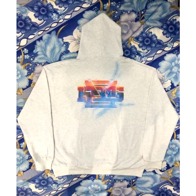 HNBMG 7TH ANNIVERSARY MAIN LOGO HOODIE/ LIGHT GREY