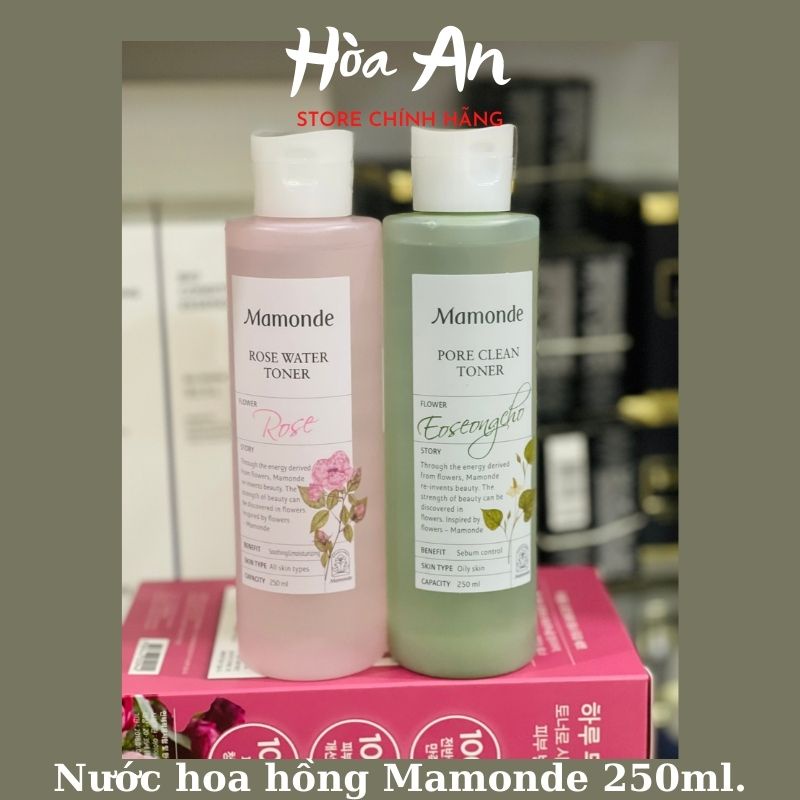 Nước hoa hồng Mamonde Toner 250ml Cấp ẩm, kiềm dầu, se khít lỗ chân lông
