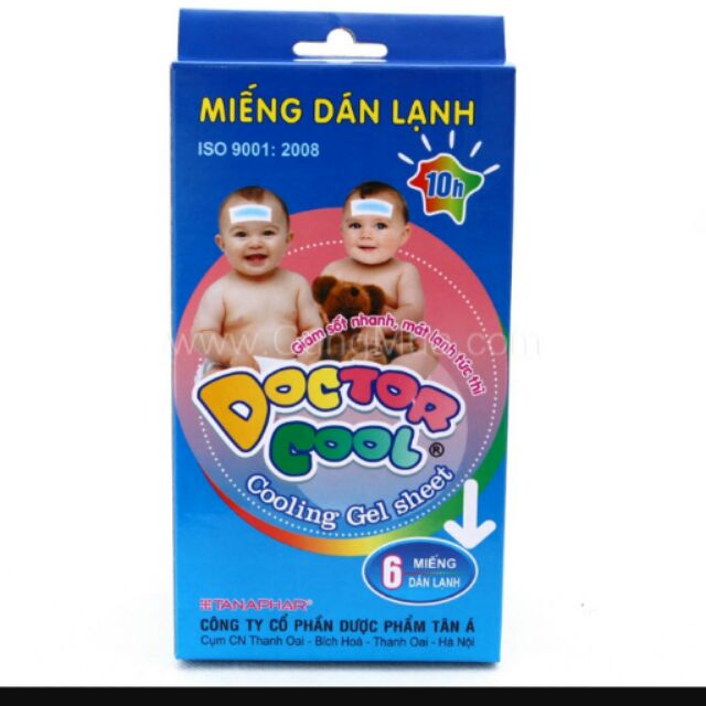 Miếng dán hạ sốt Cooling sheet ( hộp 6 miếng)