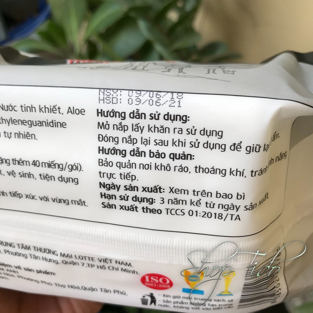 Khăn Ướt Gia Đình 120 miếng CHOICE L Lotte