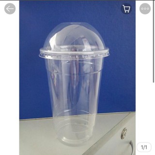 100 Ly Nhựa Nắp Cầu 500ml / Ly Nhựa Nắp Vòm / Ly Nhựa Nắp Tròn Cà Phê Take Away Plastic Cup