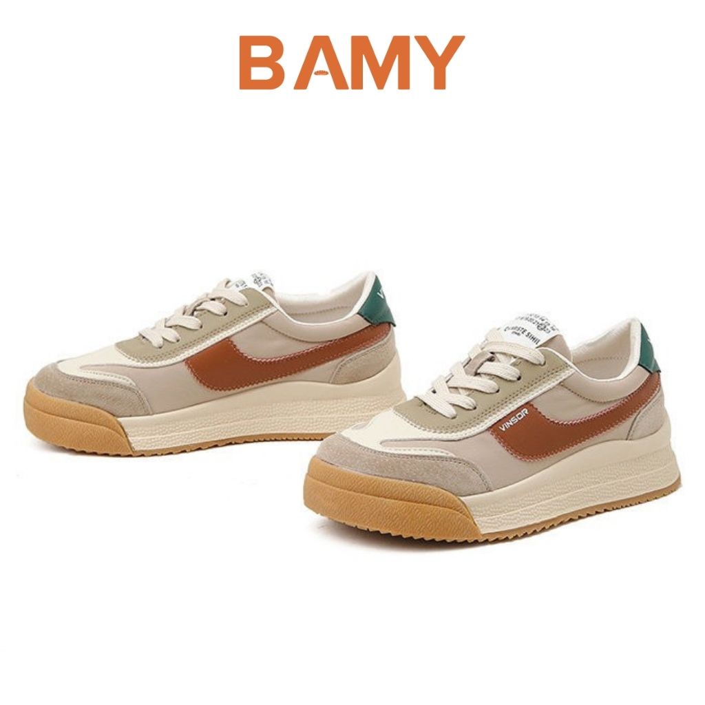 Giày thể thao nữ Forrest Gump đế bánh mì 4 phân, Giày Sneaker nữ BAMY mẫu mới 2021