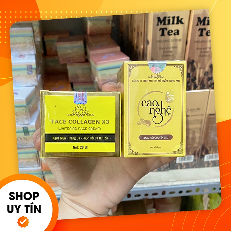 Combo Cao Nghệ Đông Anh X3 + Kem Face Collagen X3 - Mỹ Phẩm Đông Anh Nguyễn Huỳnh Như