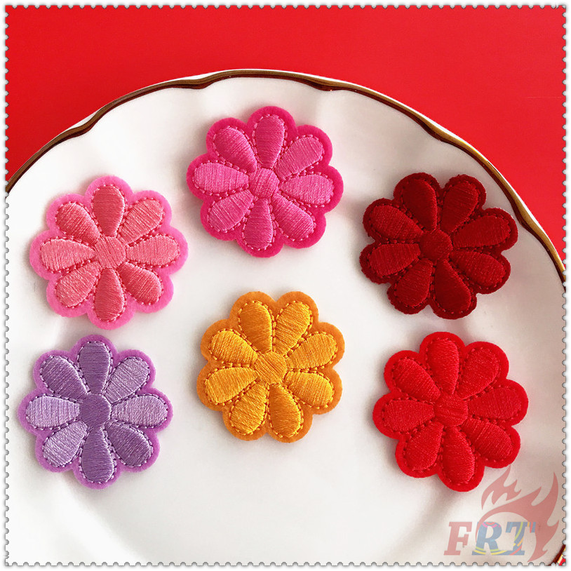 ✿ Sticker Ủi Thêu Hình Hoa Nhiều Màu Sắc ✿ 1 Sticker Ủi Thêu Hình Hoa Hướng Dương