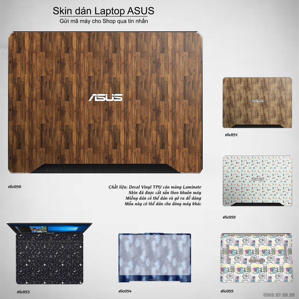 Skin dán Laptop Asus in hình Hoa văn sticker _nhiều mẫu 9 (inbox mã máy cho Shop)