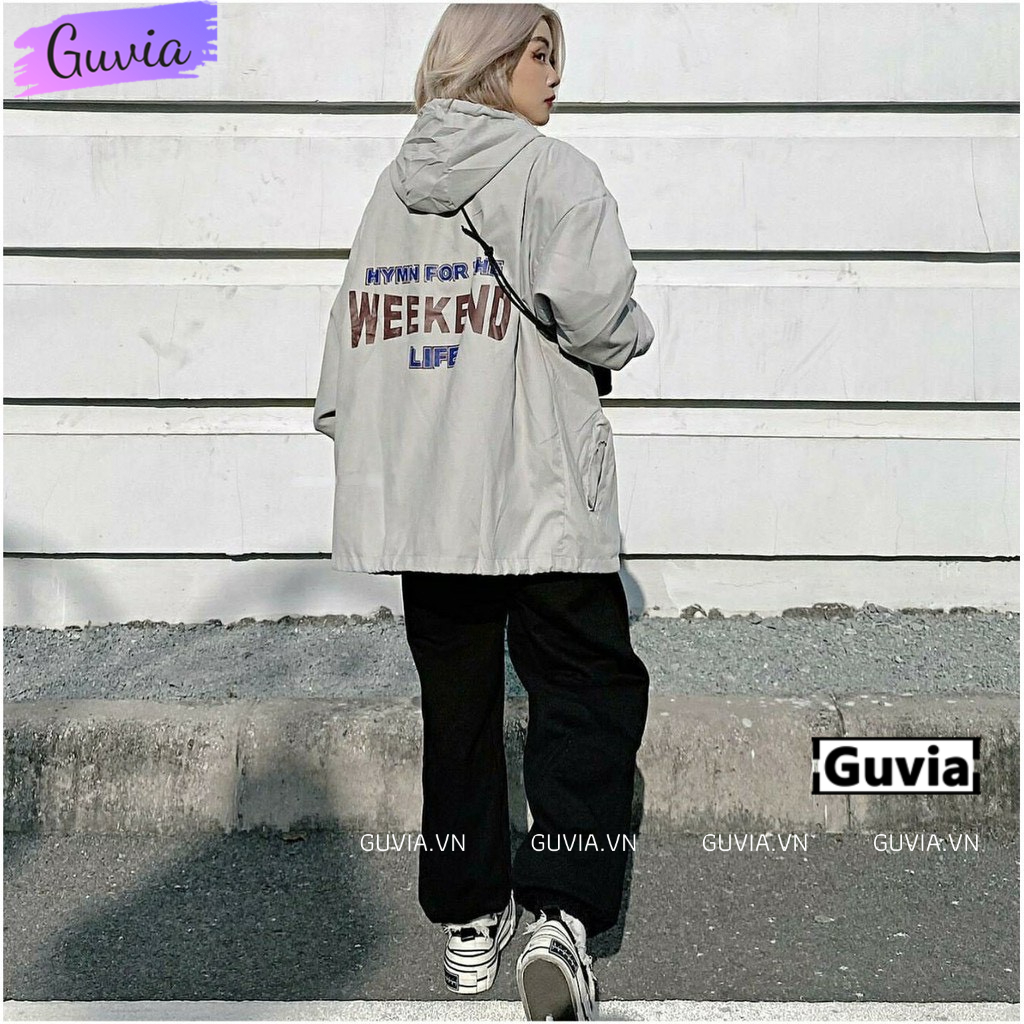 Áo khoác dù Weekend Life nam nữ form rộng Unisex 2 lớp Chống Nắng Siêu Hot ulzzang Jacket Bomber Guvia