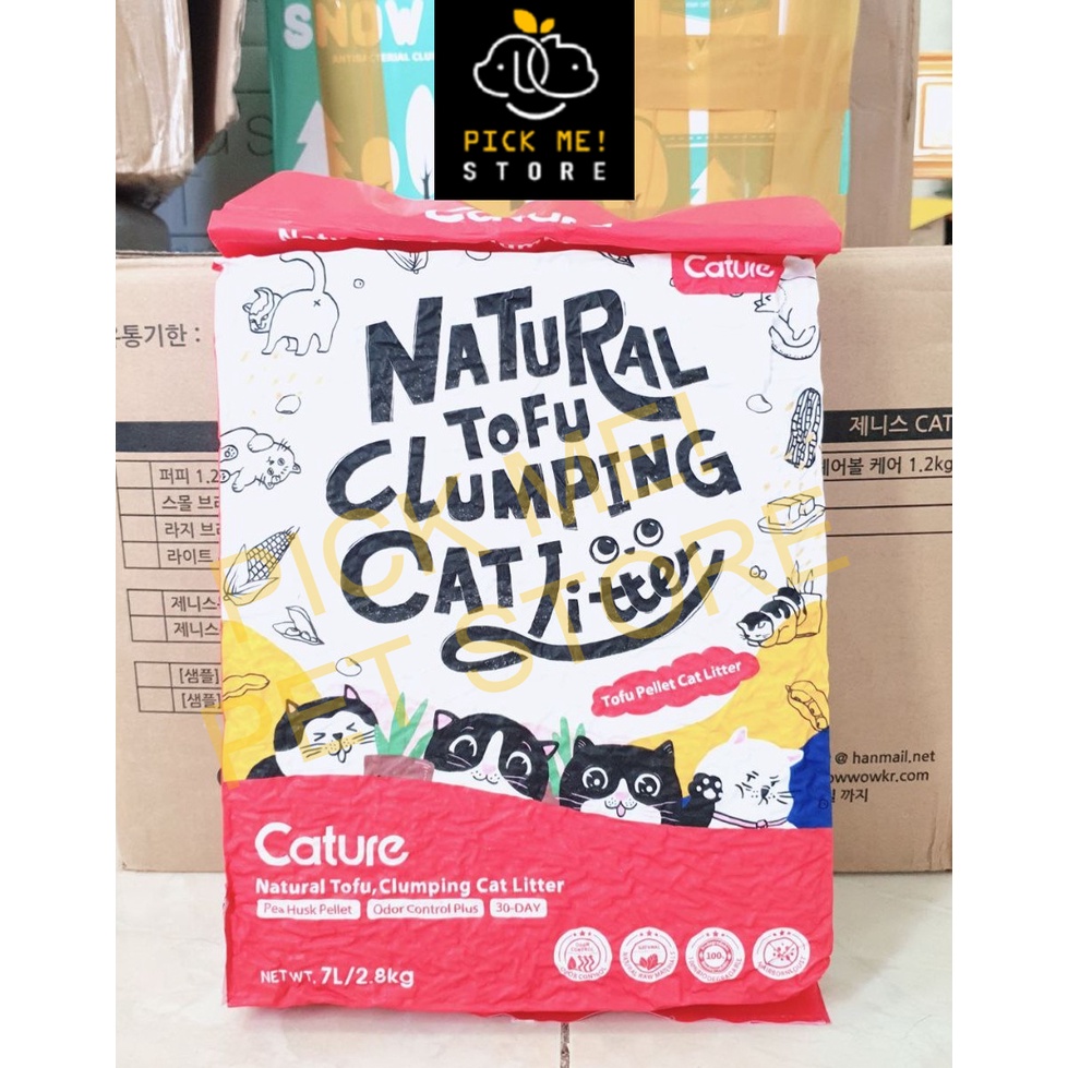 Cát Đậu Nành Vệ Sinh Cho Mèo - CATURE 7L | Có thể xả bồn cầu |Tofu