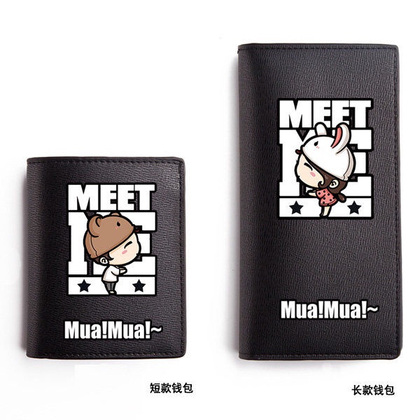 Ví Da PU In Hình Hoạt Hình Dễ Thương Cao Cấp Phong Cách Hàn Quốc Cho Cặp Đôi