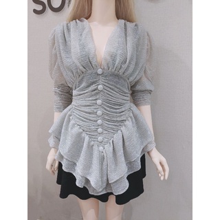 Áo váy hotgirl freesize 40-55KG sexy dự tiệc đi bar cổ v xẻ sâu sang chảnh độc lạ đẹp sịn sò