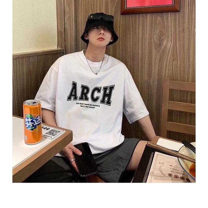 Áo thun tay lỡ nam nữ, áo phông unisex shopcossi chất cotton in hình ARCH