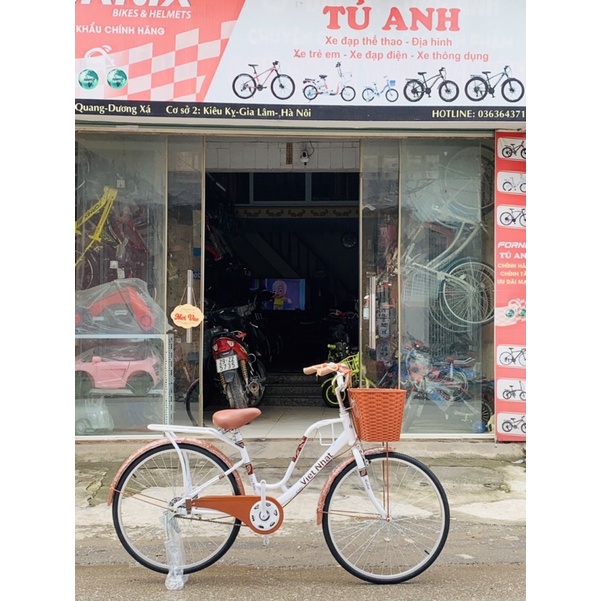 Xe đạp mini Việt Nhật Latte mẫu mới nhất, tặng kèm bình nước siêu xinh