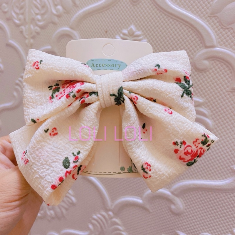 Kẹp tóc nơ hoa nhí phong cách vintage dành cho nữ