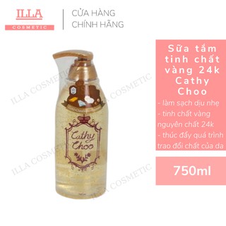 Sữa tắm Thái 🔥FREESHIP🔥Sữa Tắm Vàng Trắng Da Cathy Choo 24K Active Gold Fragrance Shower Gel 750ml.