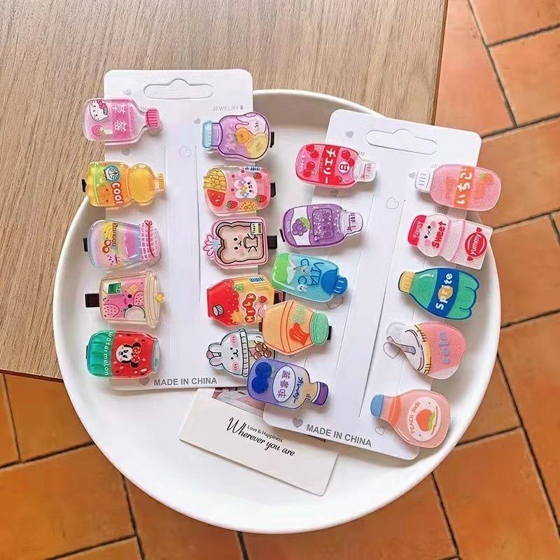 Set 5 cái kẹp Acrylic hình chai siêu cute