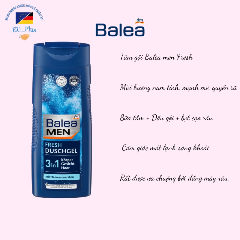 Tắm gội Balea men Fresh Duschgel 300ml - Đức