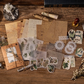 Set 63 miếng dán trang trí sổ tay phong cách vintage