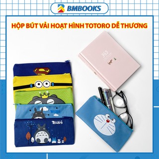 Hộp bút vải canvas cute hoạt hình Totoro nhiều màu sắc