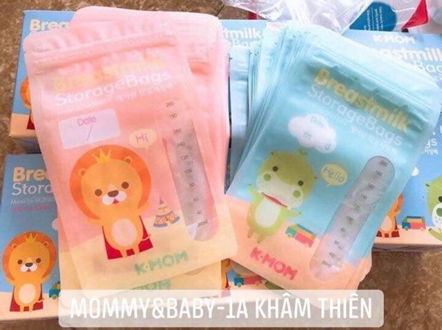 [Mã FMCG8 giảm 8% đơn 500K] Túi trữ sữa Hàn Quốc K-Mom 200ml (20c,50c,100c)