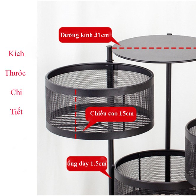 [Hàng loại 1]Kệ đa năng nhà bếp [GIÁ SIỂU RẺ] thép không gỉ đựng rau củ quả thiết kế gọn gàng tiện lợi có bánh xe 360*