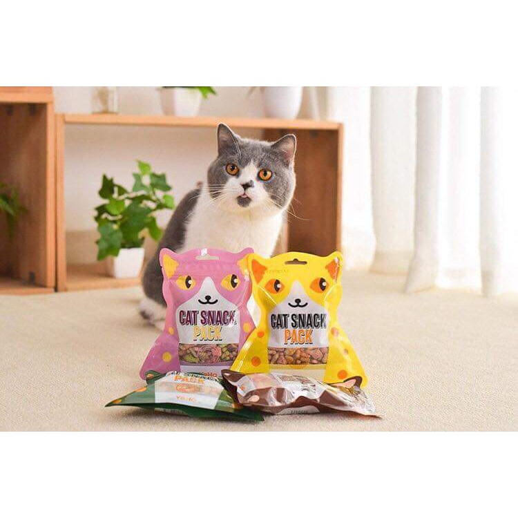 Snack thưởng Cho Mèo Yaho -⚡SIÊU_ƯU_ĐÃI⚡ Bánh thưởng cho mèo - Bánh Quy Hình Cá Thú Cưng 80g - PET&amp;JOI