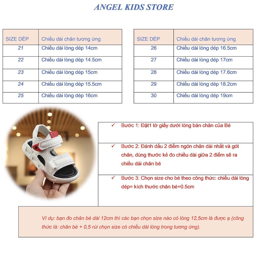 💗Dép quai hậu💗 cho Bé trai/ Bé gái năng động ~Sandal Cao cấp cho Bé