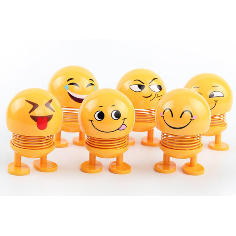 Bộ 4 con thú nhún nhảy lắc lò xo Emoji vui nhộn