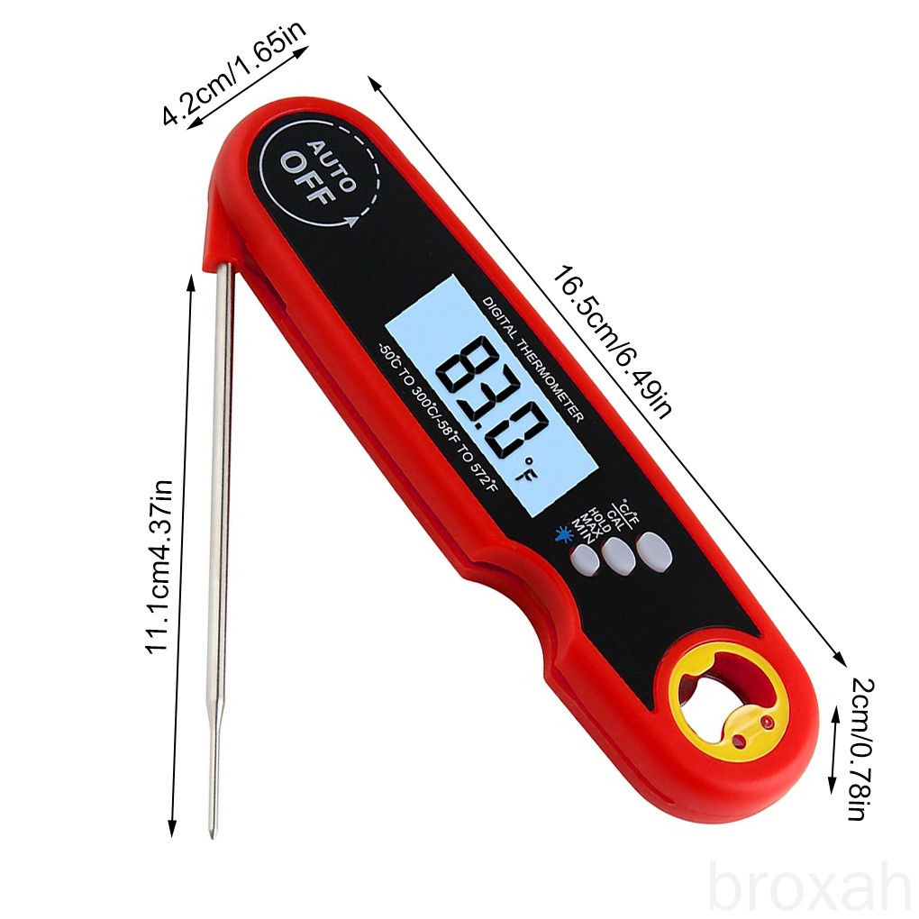 Nhiệt Kế Điện Tử Đo Nhiệt Độ Thịt Nướng Bbq Chống Thấm Nước