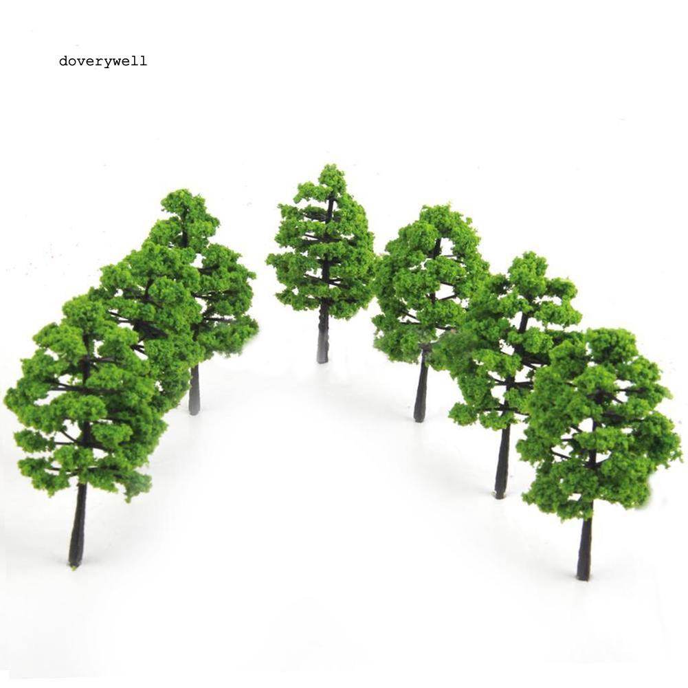 Set 20 mô hình cây xanh nhựa mini để trang trí tiểu cảnh thủ công