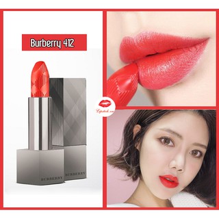 Son Burberry 412 Orange Red Đỏ Cam