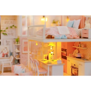 Mô hình đồ chơi lắp ghép căn phòng mộng mơ DIY  (tặng kèm keo và mica)