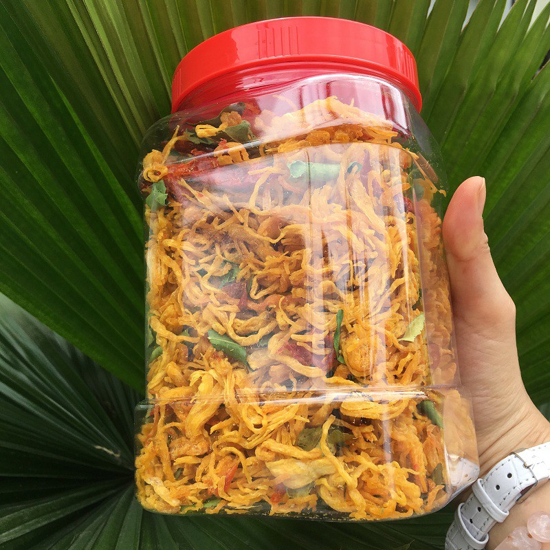 1KG | 2 HỦ KHÔ GÀ LÁ CHANH GIÒN DAI VỊ THƠM NGON ĐẬM ĐÀ - AN TOÀN VSTP | BigBuy360 - bigbuy360.vn