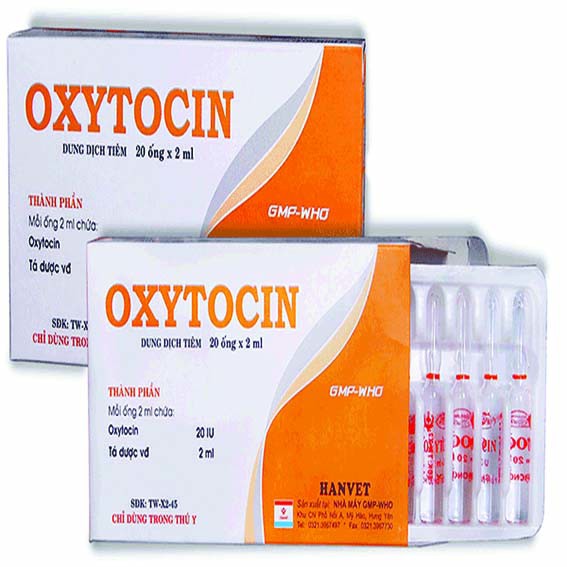 Hanvet Oxytocin 2ml kích bò, dê, heo, cừu đẻ