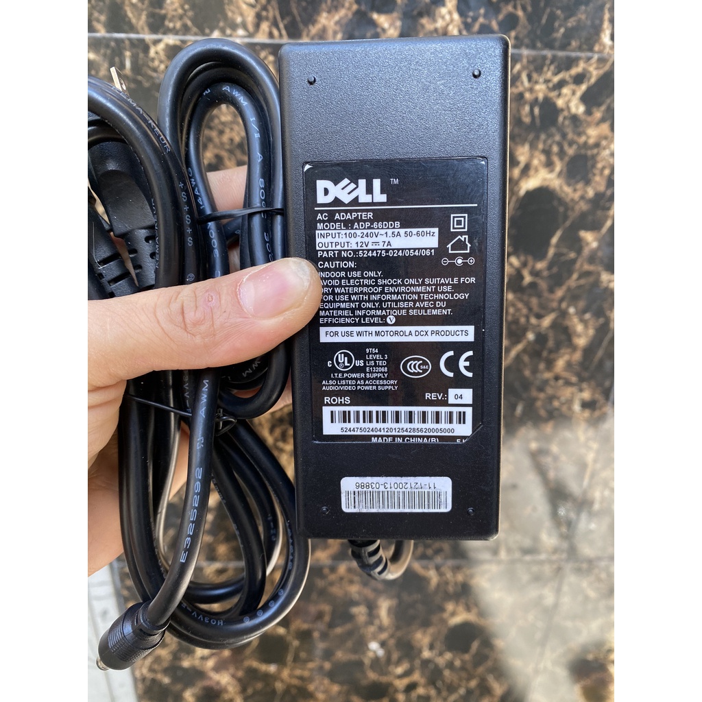 Adapter nguồn 12V-7A bản gốc của Dell cung cấp