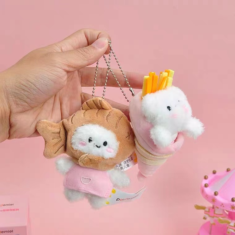 Móc Khóa Hình Gấu Nhồi Bông Dễ Thương